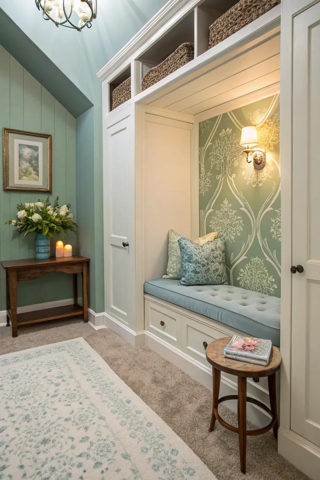 Employ color therapy to design a tranquil prayer environment.
