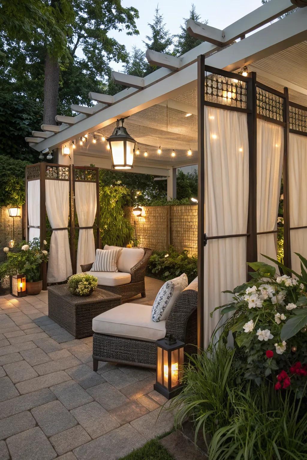 Detached screens extend versatile and stylish privacy alternatives.