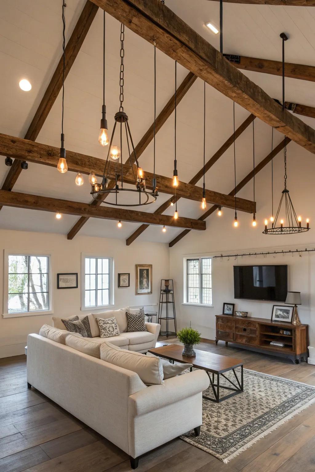 Modify lighting elevations through ropes and fasteners.