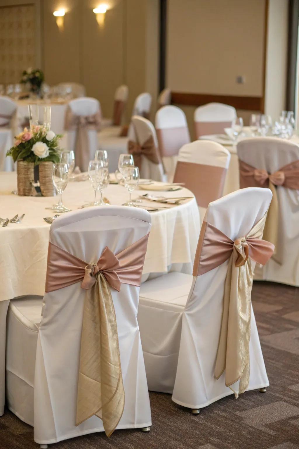 Enhance your dining seating with stylish band accents.