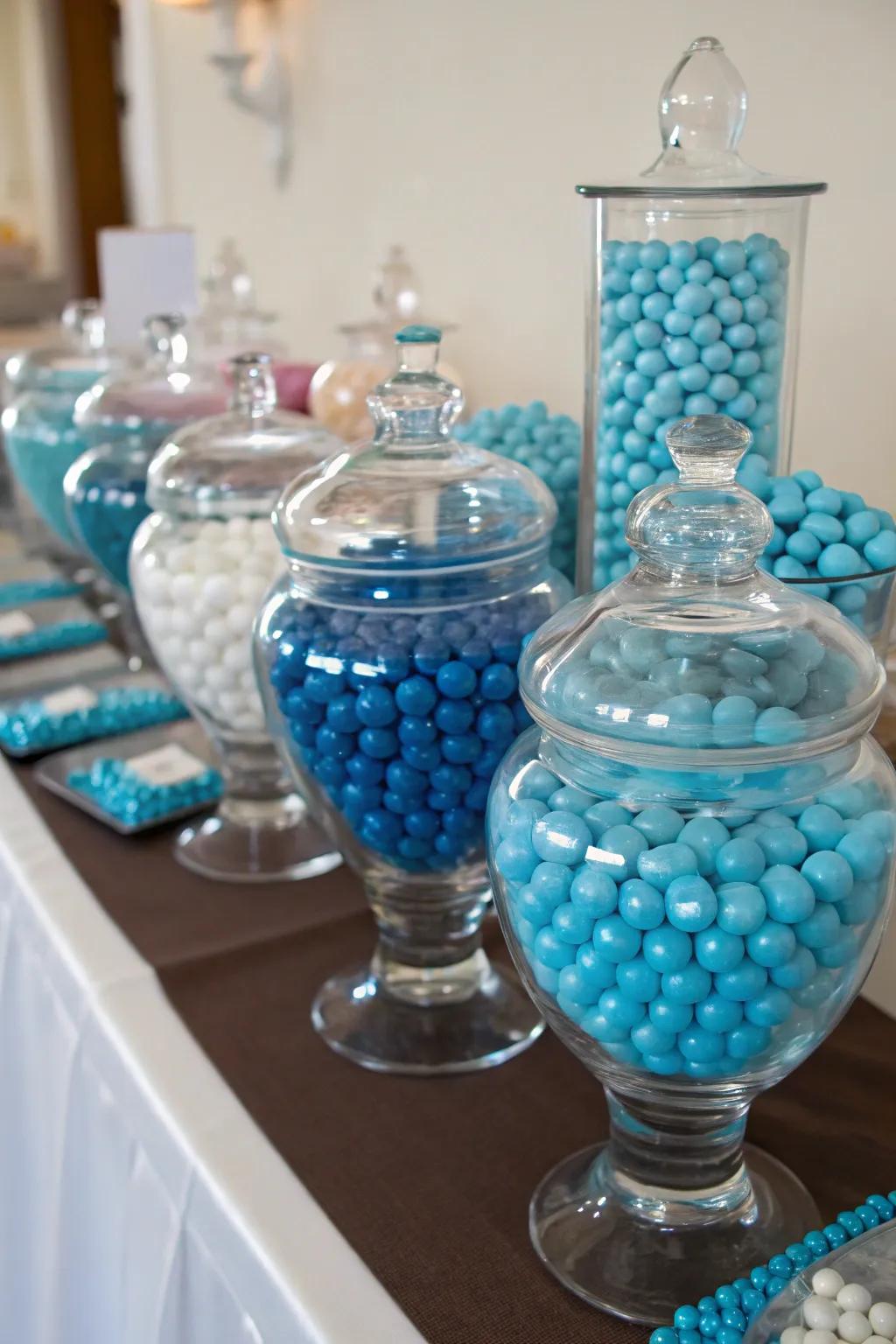 Showcasing a variety of glass containers to create a stunning visual impact.