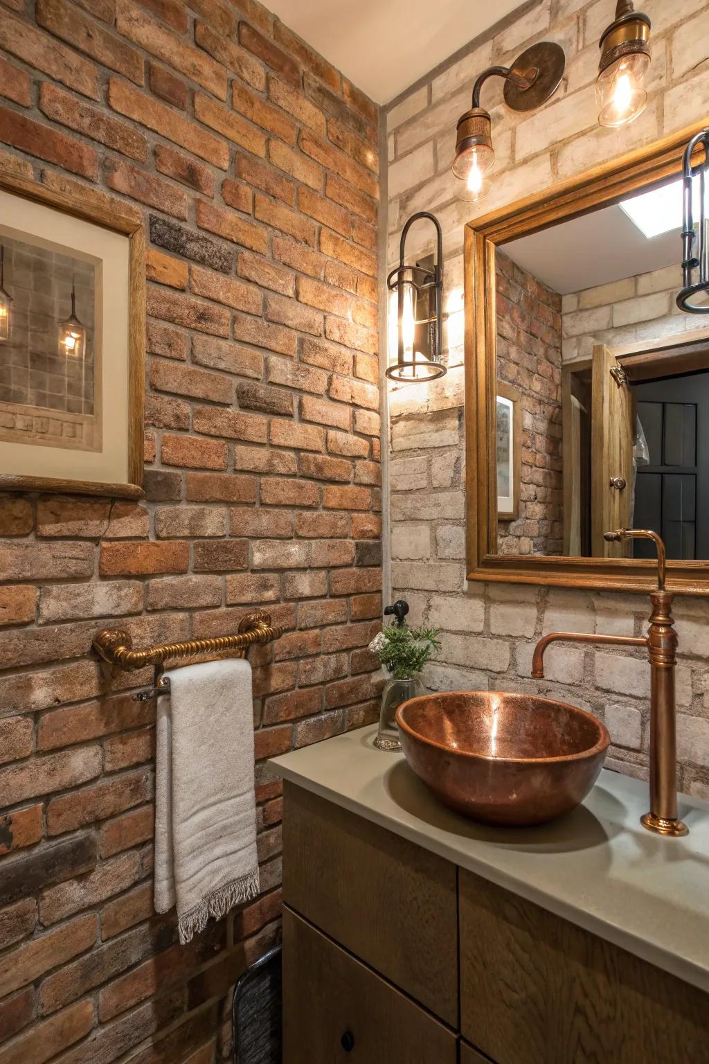 Textured brick walls can give your home a lot of character.