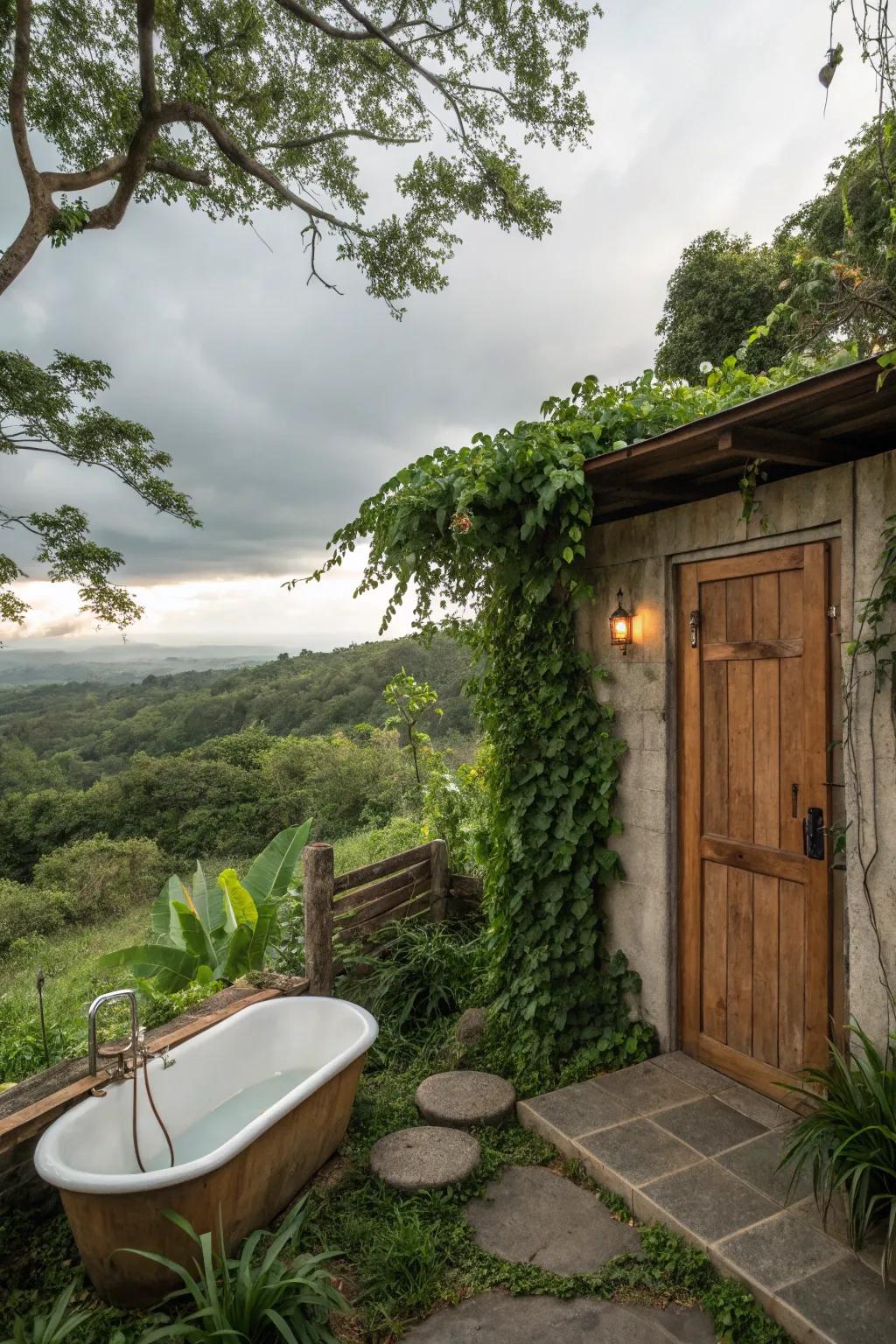 Organic accents amplify the inherent charm of this area.