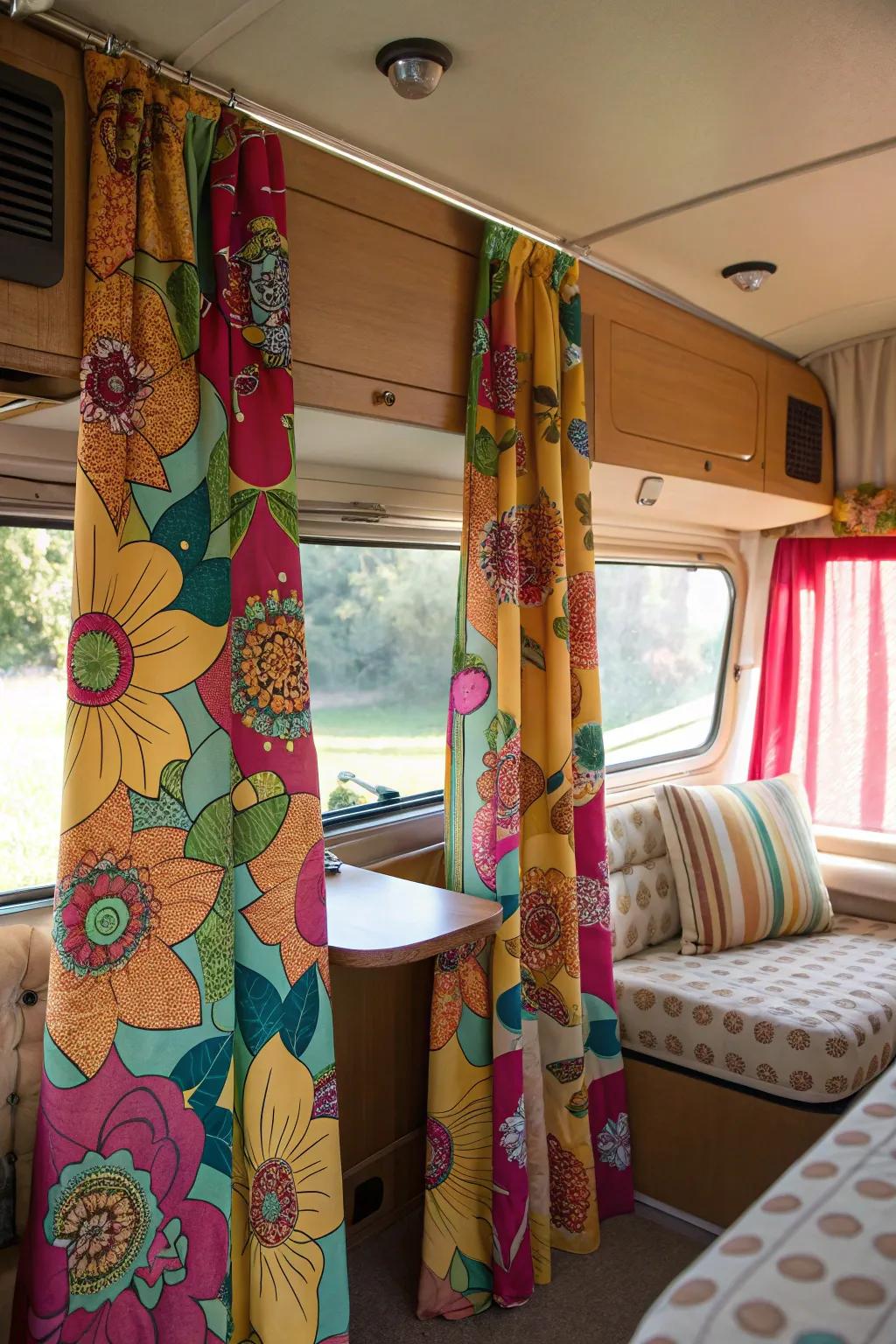 Express your style with bold patterned coverings.