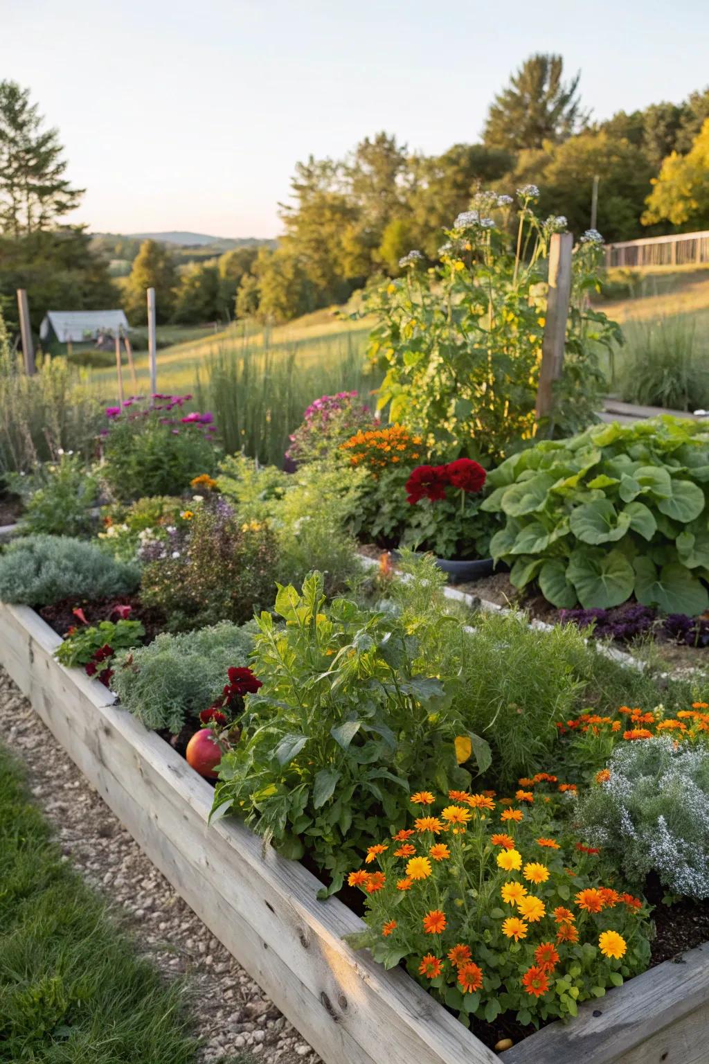 Merge aesthetics and utility with a produce garden.