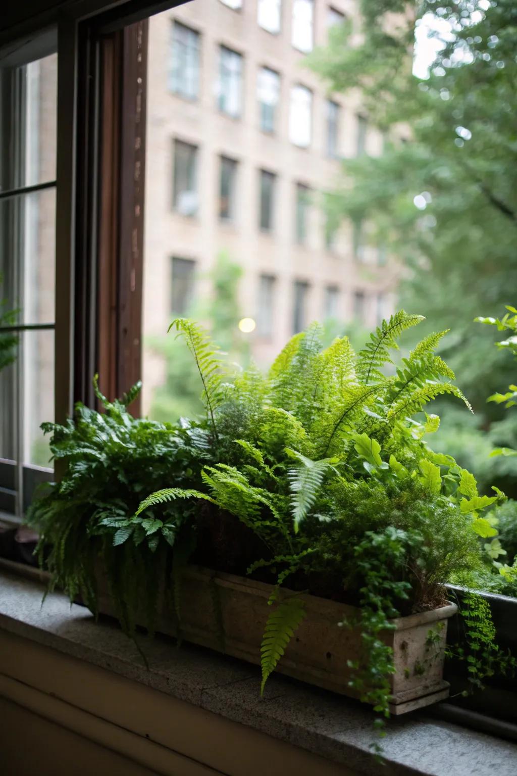 Ferns are ideal for shady areas because they provide a traditional greenery impression.
