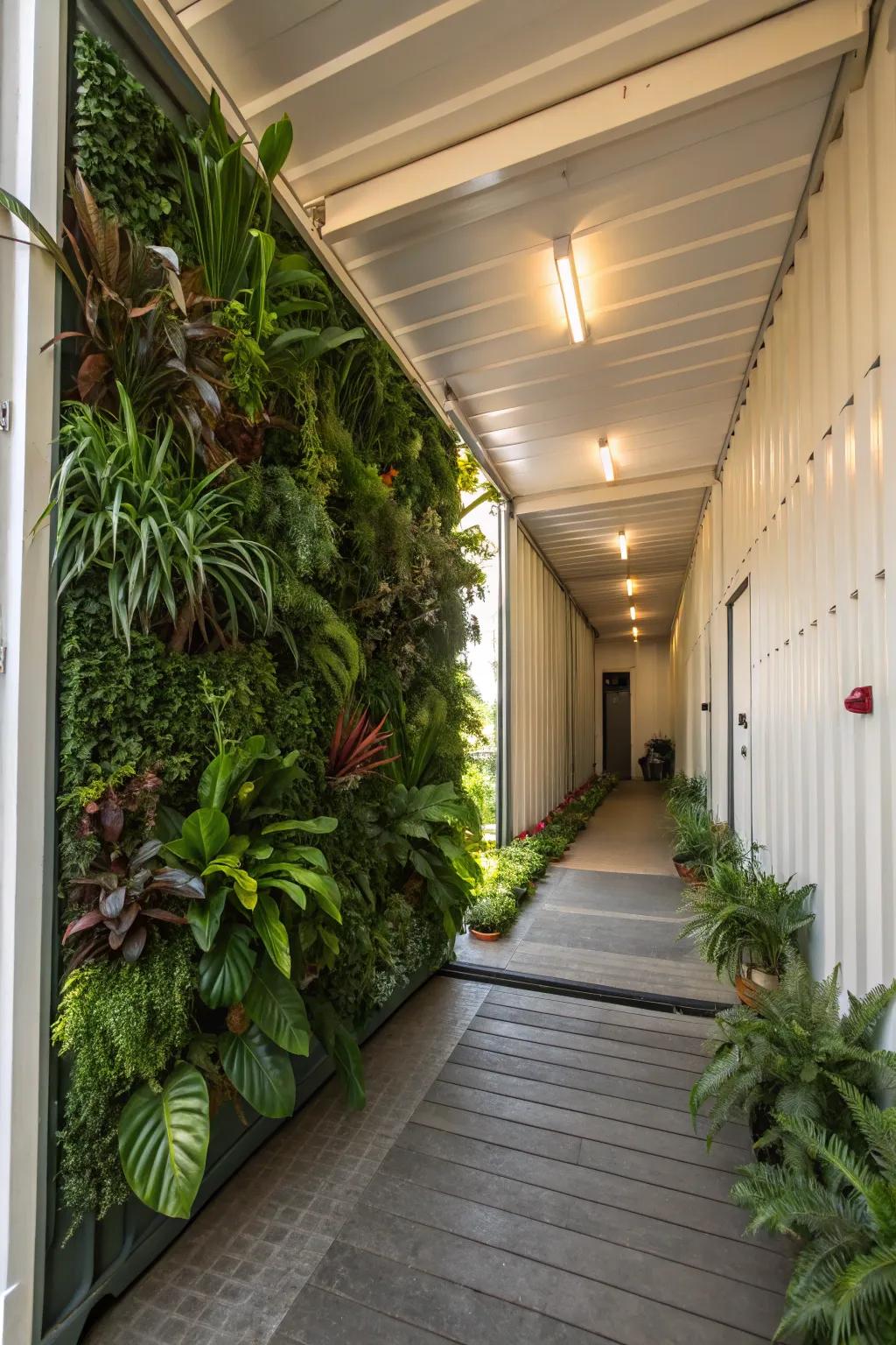 An internal green area that brings life to your space.
