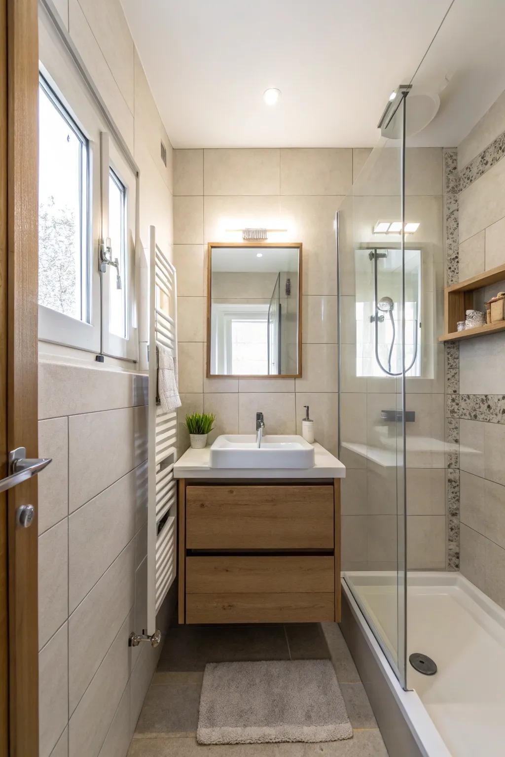 Effective layout featuring smartly positioned installations.