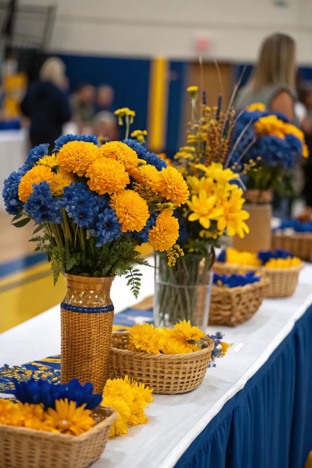 Flowers introduce a natural and elegant touch to the celebration setting.