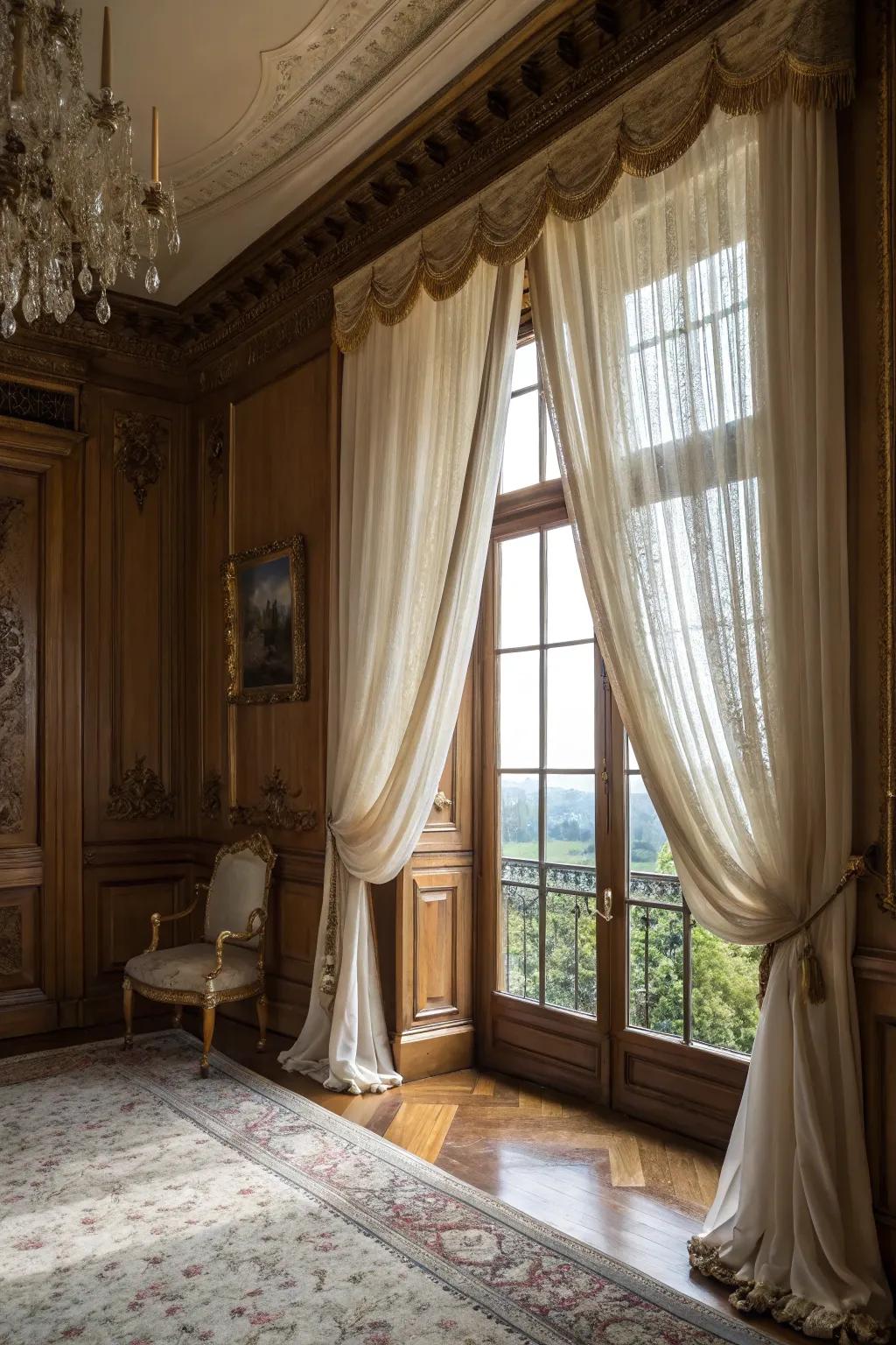 Cornice trim enhances your window's elegance.