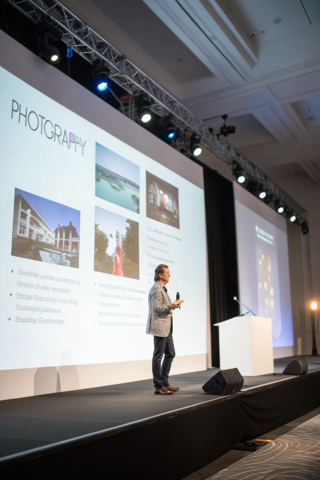 Slides displaying clean and elegant professional designs.