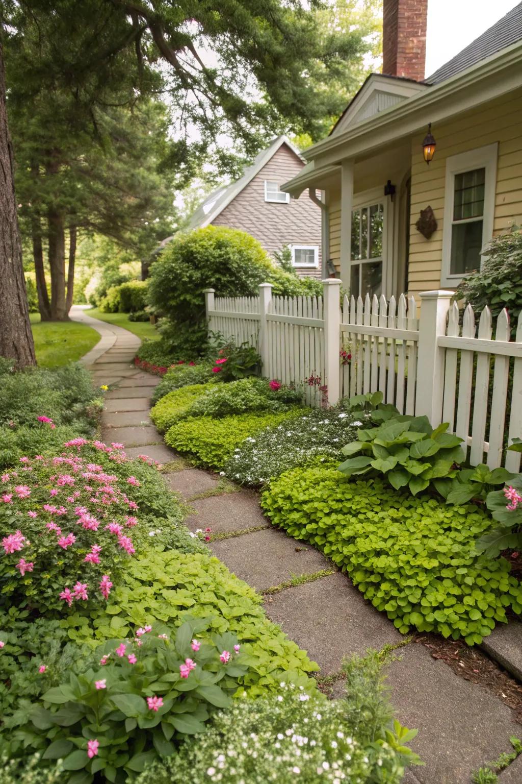 Ground covers offer a no-mow solution that resists weeds.