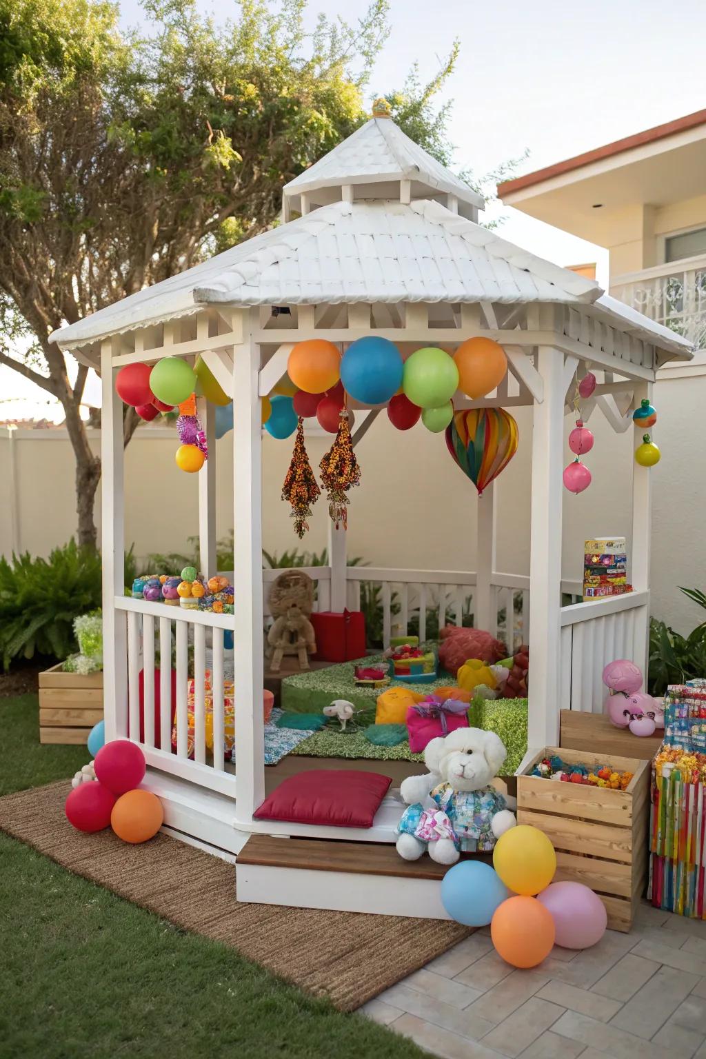 Please the little ones with a gazebo play zone.