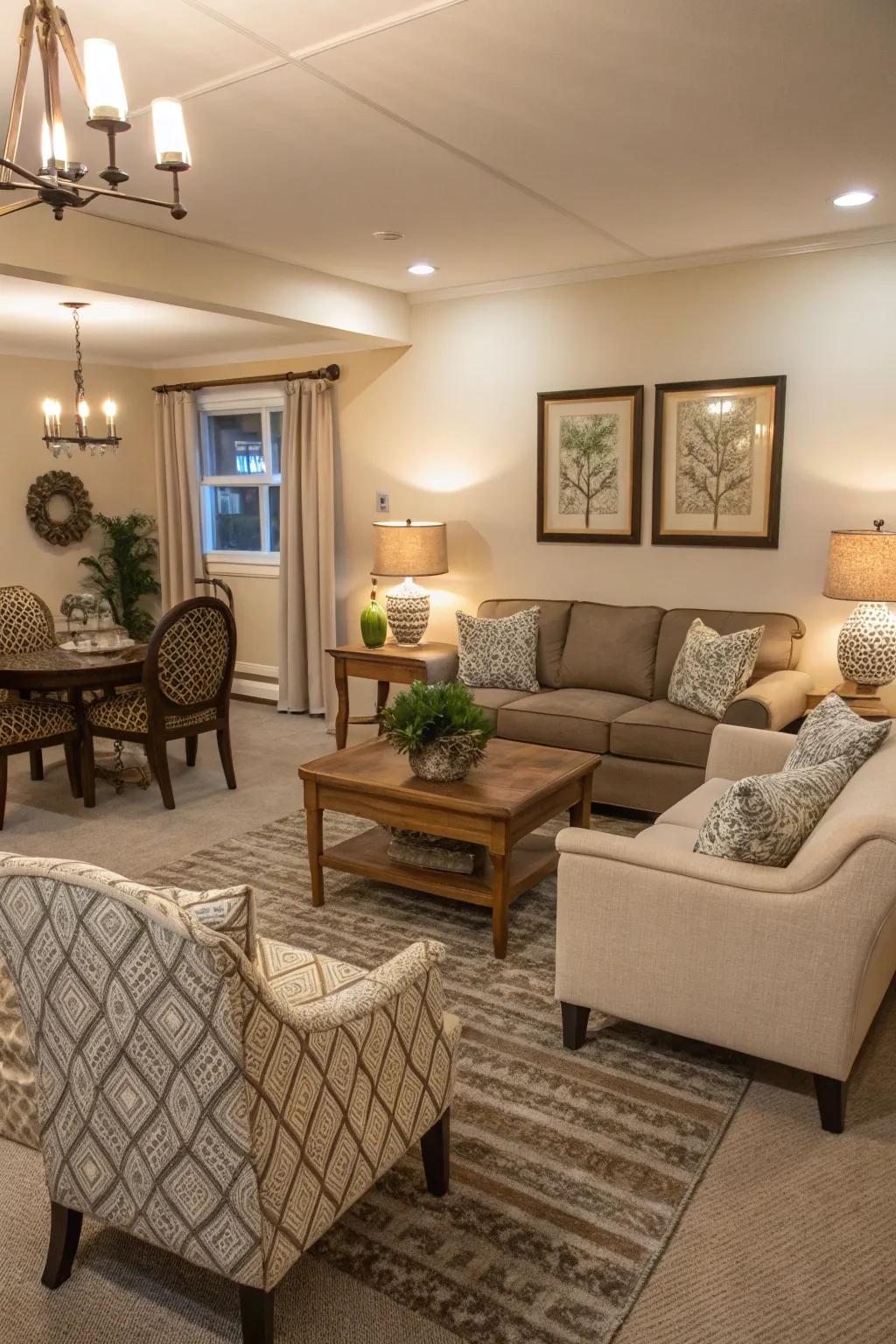 Cozy seating layout encouraging interaction.