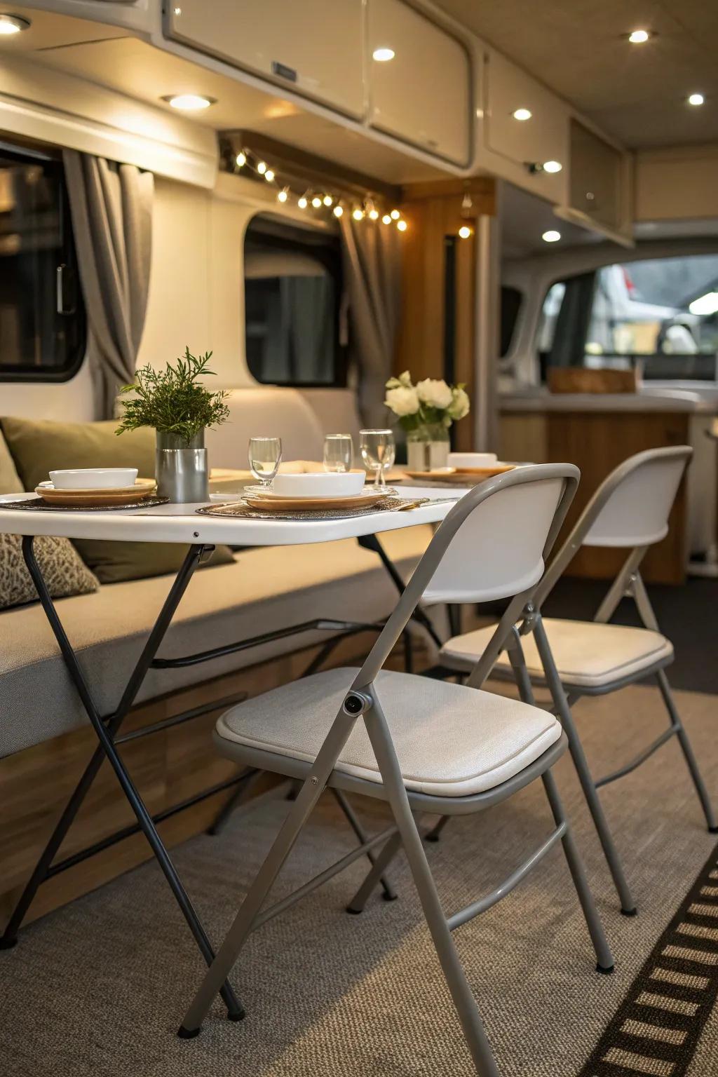 Chairs that fold offer seating that's flexible and easy to store.