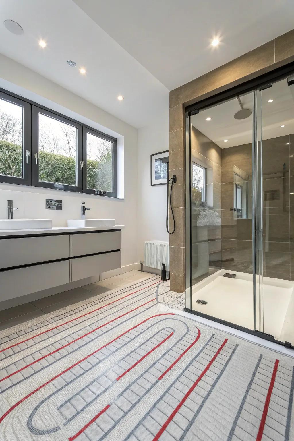 Underlayer heating offers a degree of comfort and luxury.