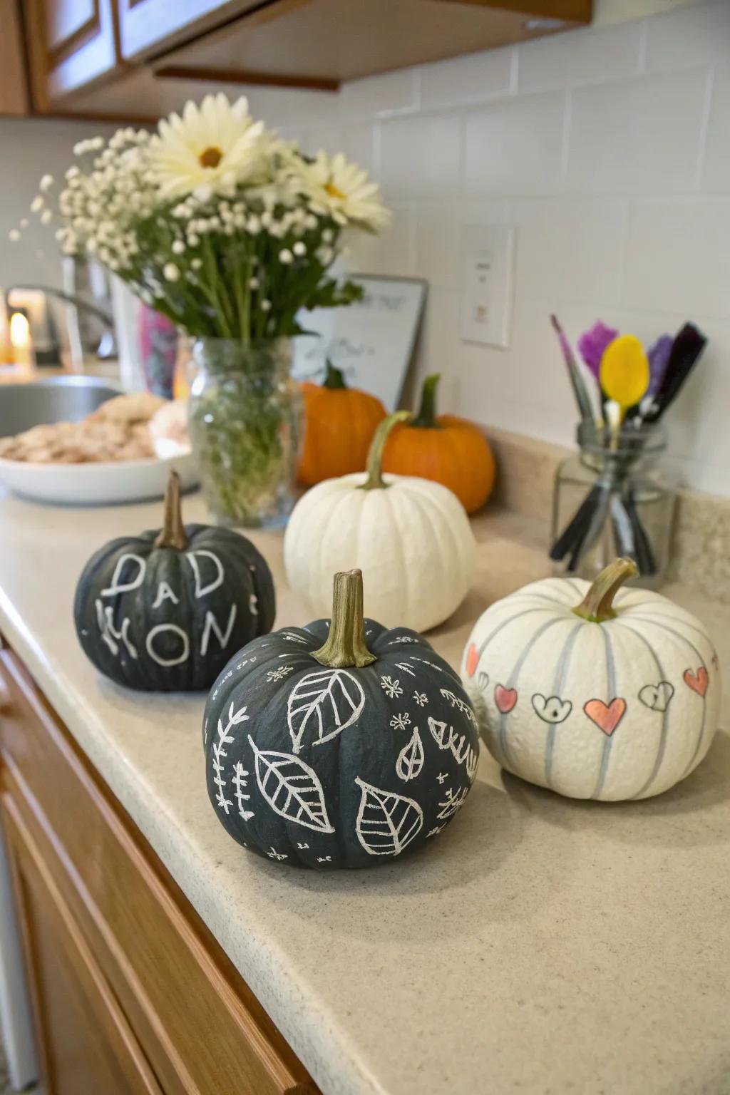 Slate squashes provide a customizable ornamental choice for any event.