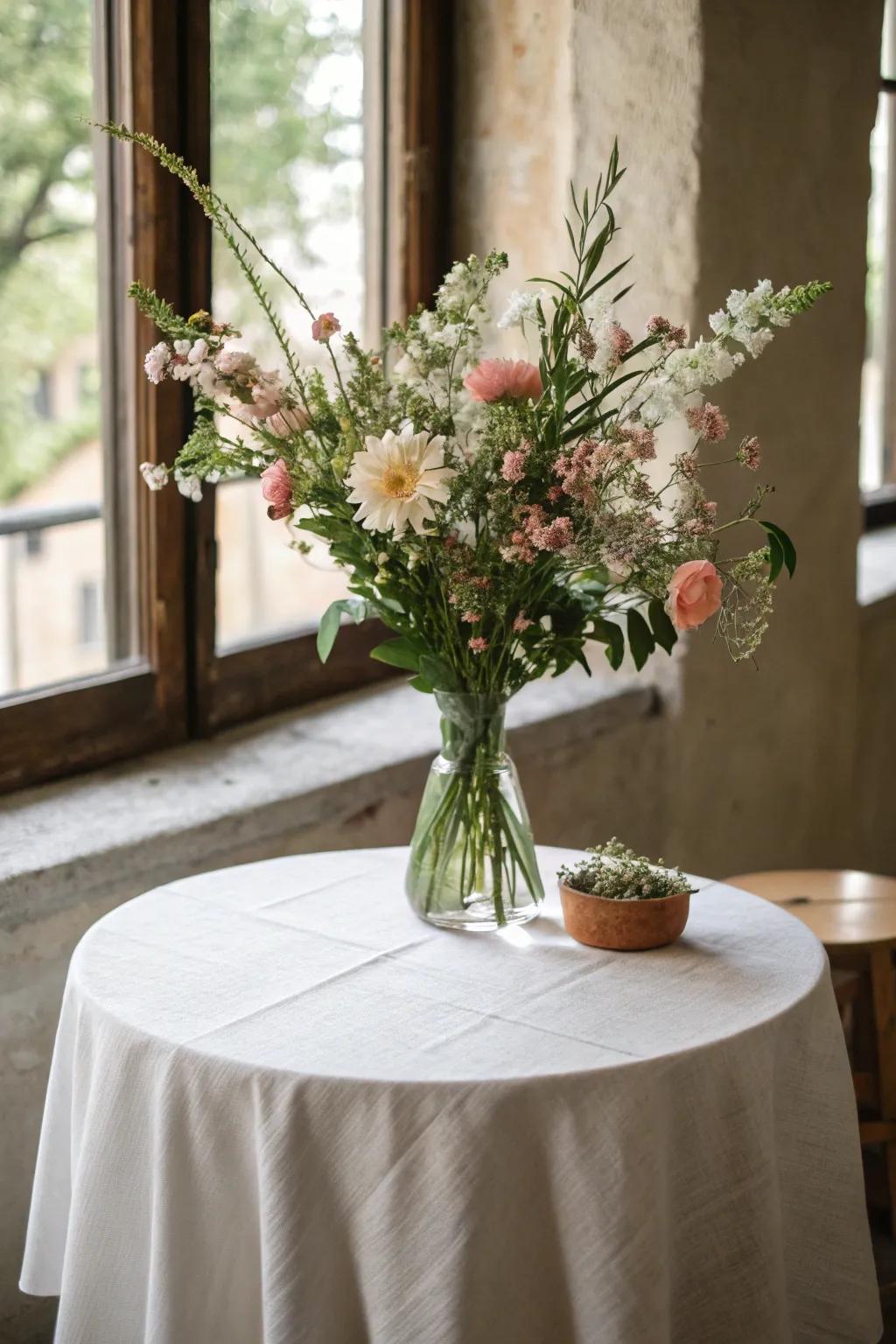 Simple tables add to the elegance of a space without overwhelming it.