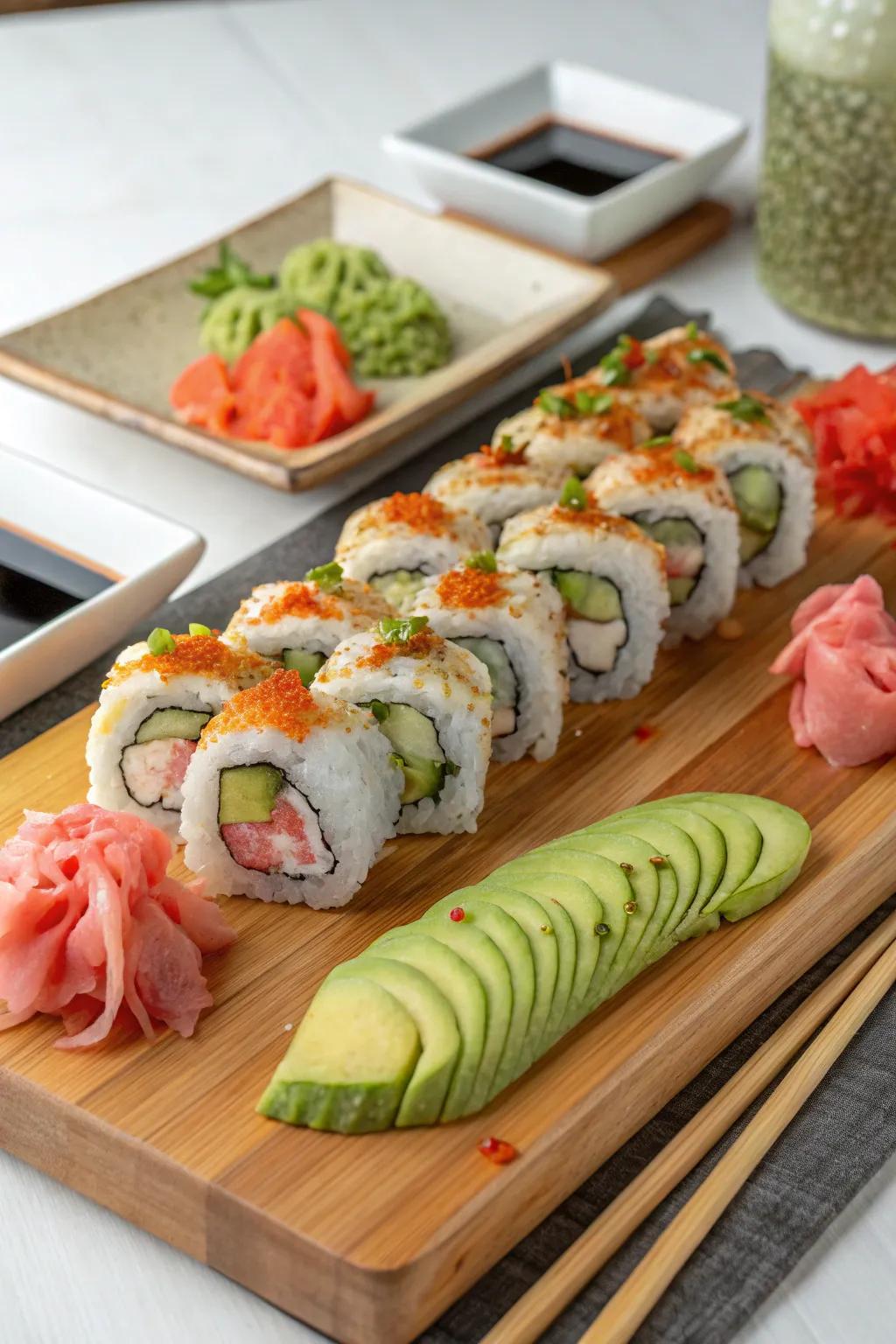 A sophisticated sushi choice for the adventurous snacker.