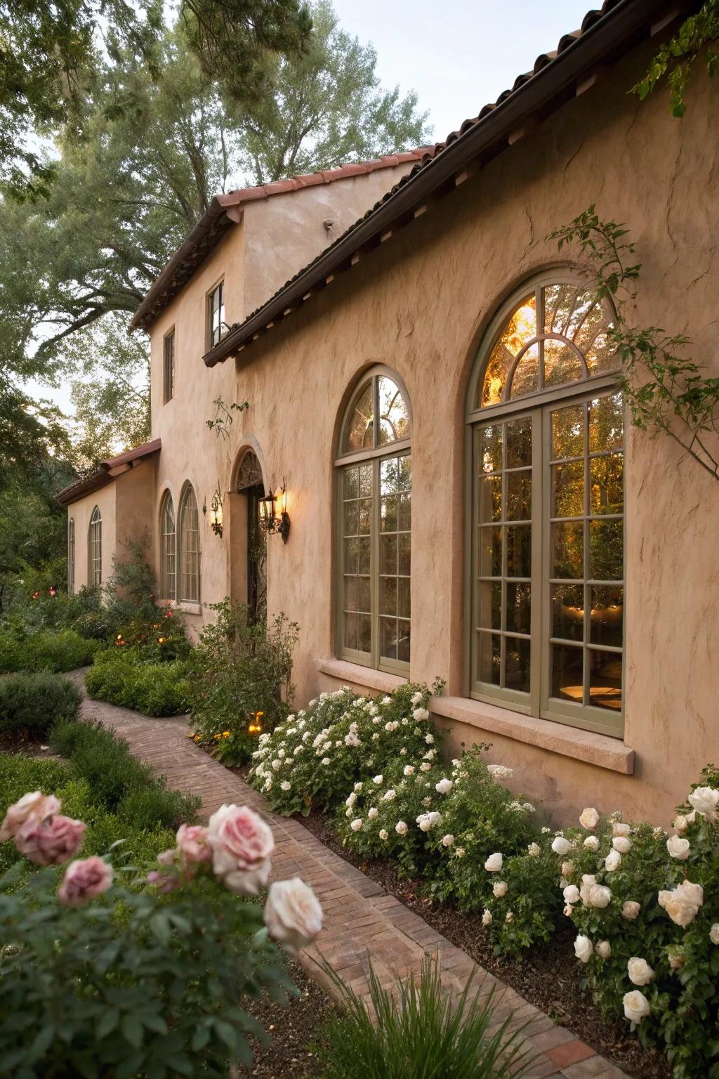 Curved edges create a romantic and unique appearance.