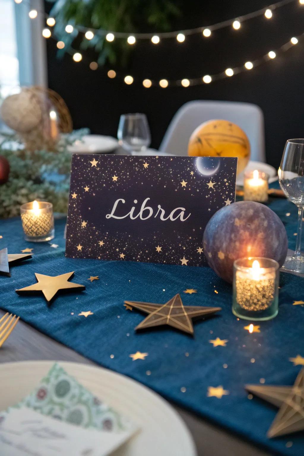 Astrological themes add a mystical touch to the ambiance.