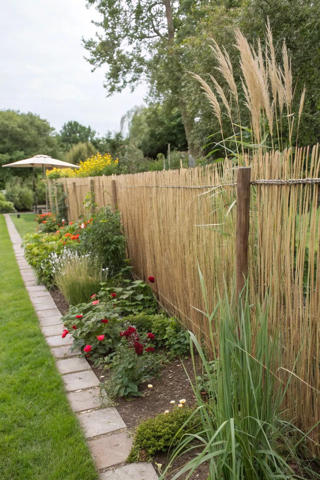 Thatch screens deliver quick and fashionable privacy with an exotic sensation.