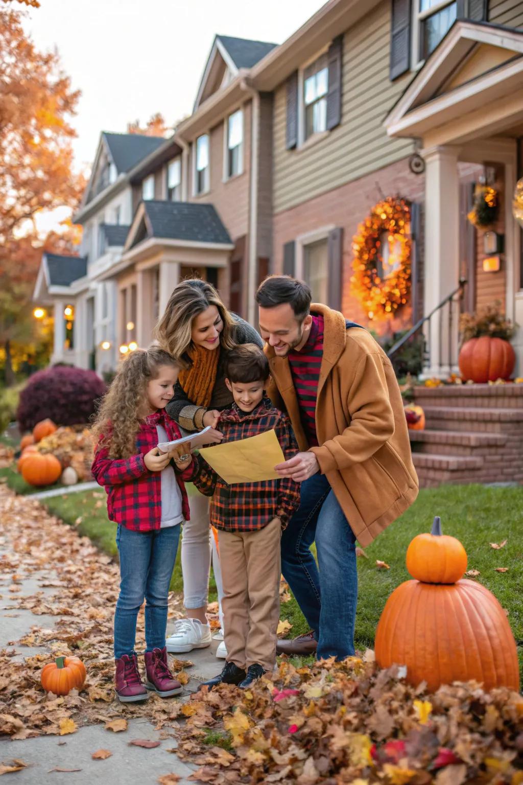 Familial cohorts on a riveting Thanksgiving unearthing quest within the vicinity.
