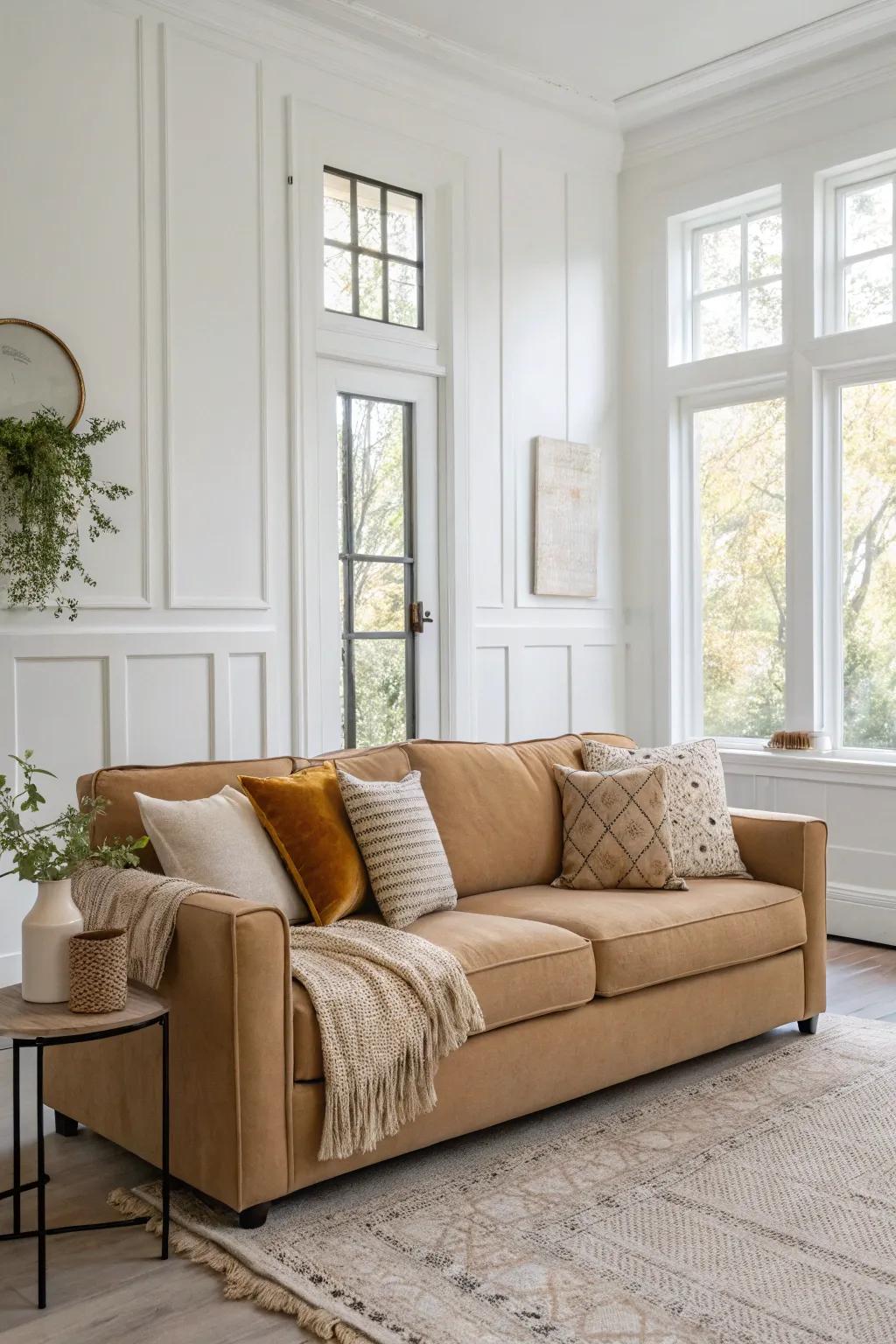 A monochrome scheme provides timeless sophistication and simplicity.