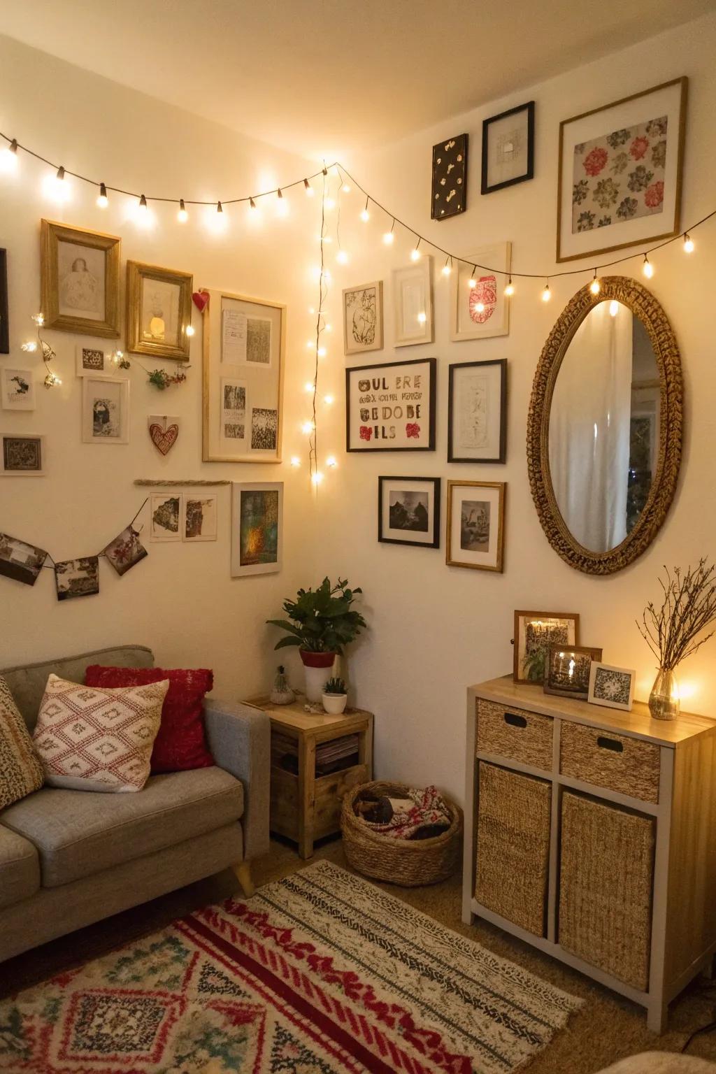 Expressive details bring character without crowding your small room.