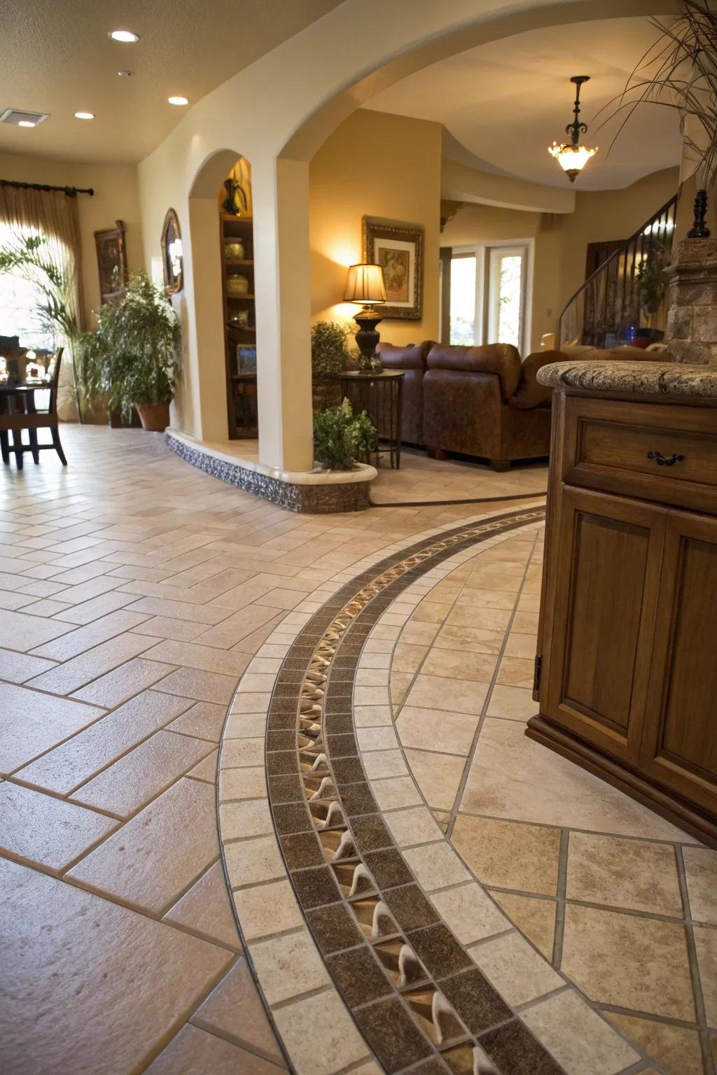 Soften sectors using sophisticated curvilinear transitions.