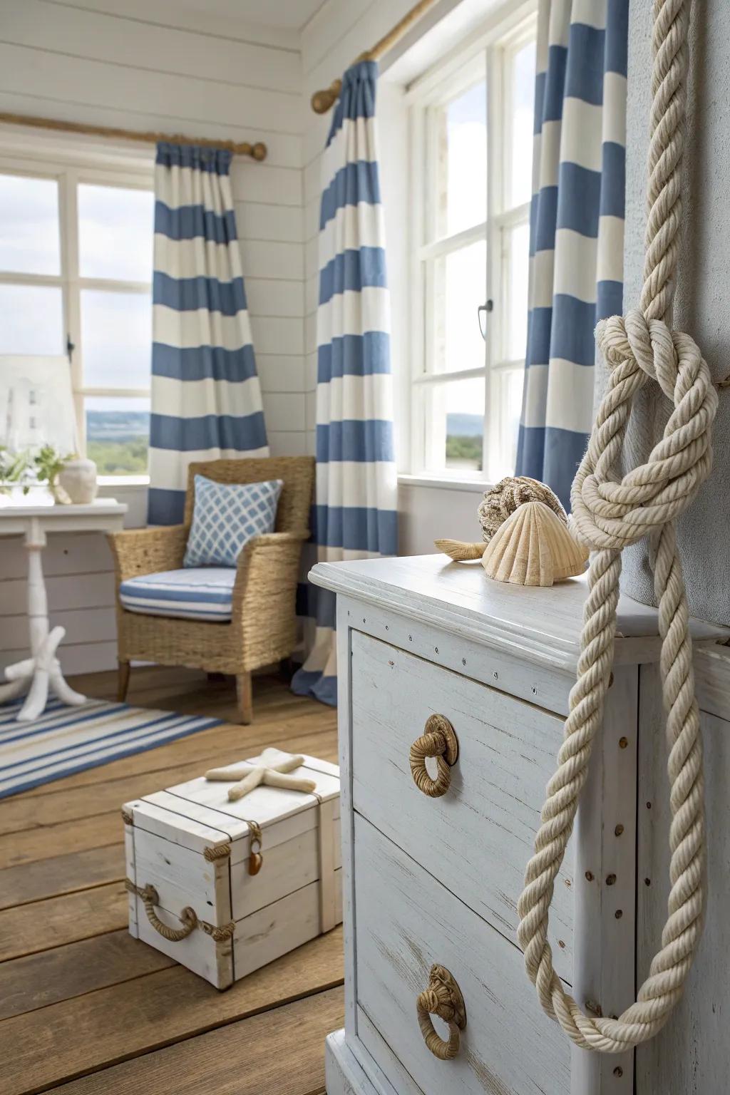 Sail away with cord twine grabs.
