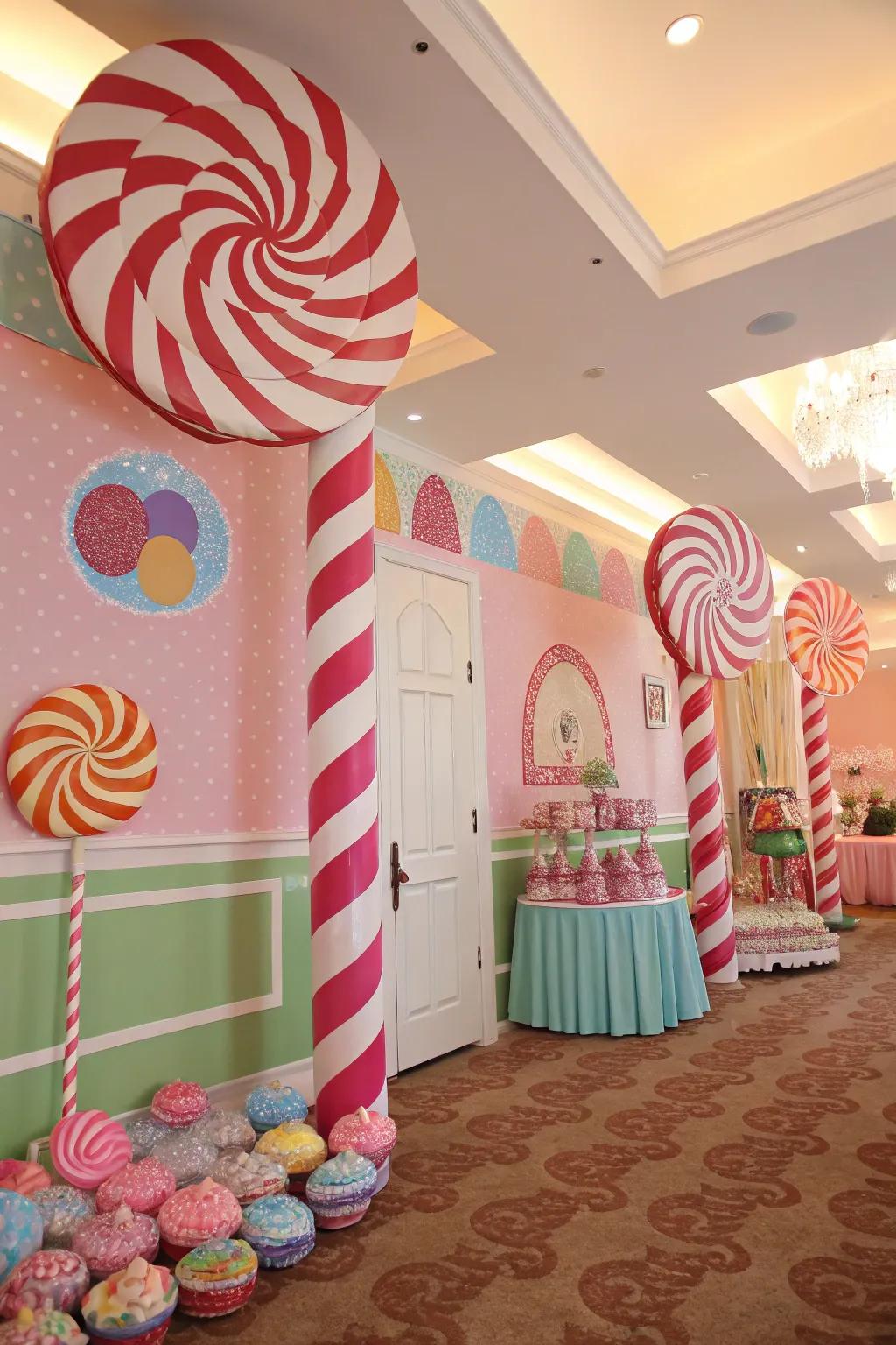 Step into a bewitched Sweet-land brimming with vibrant shades and sweet delights.