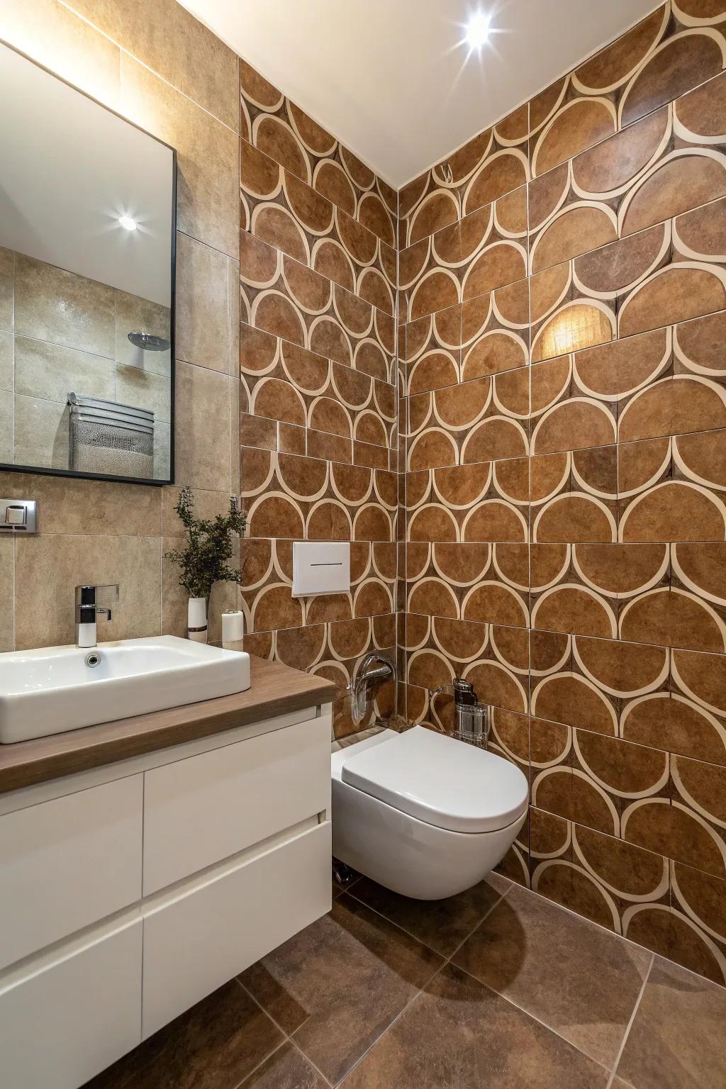 Unique tile shapes provide a modern twist to vintage style.