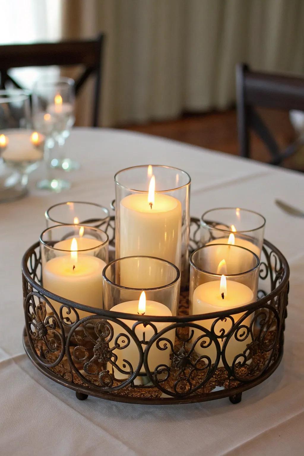 Adaptable centerpieces conform beautifully to every event.