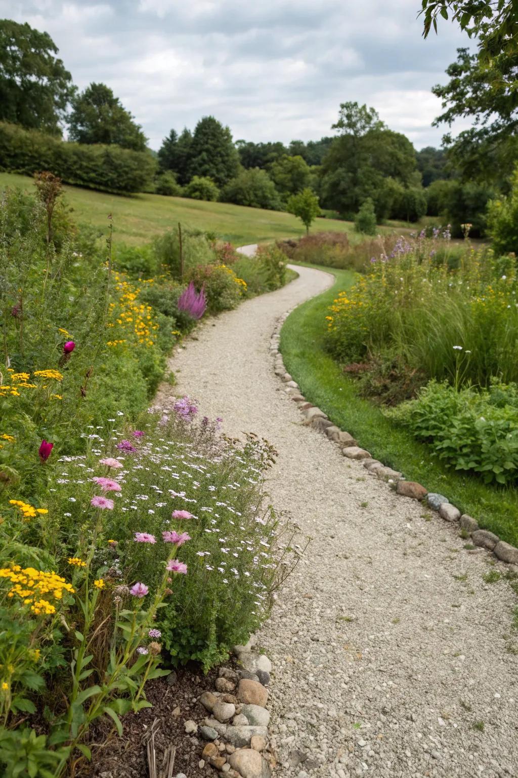Granule paths are simple, economical, yet gorgeous.
