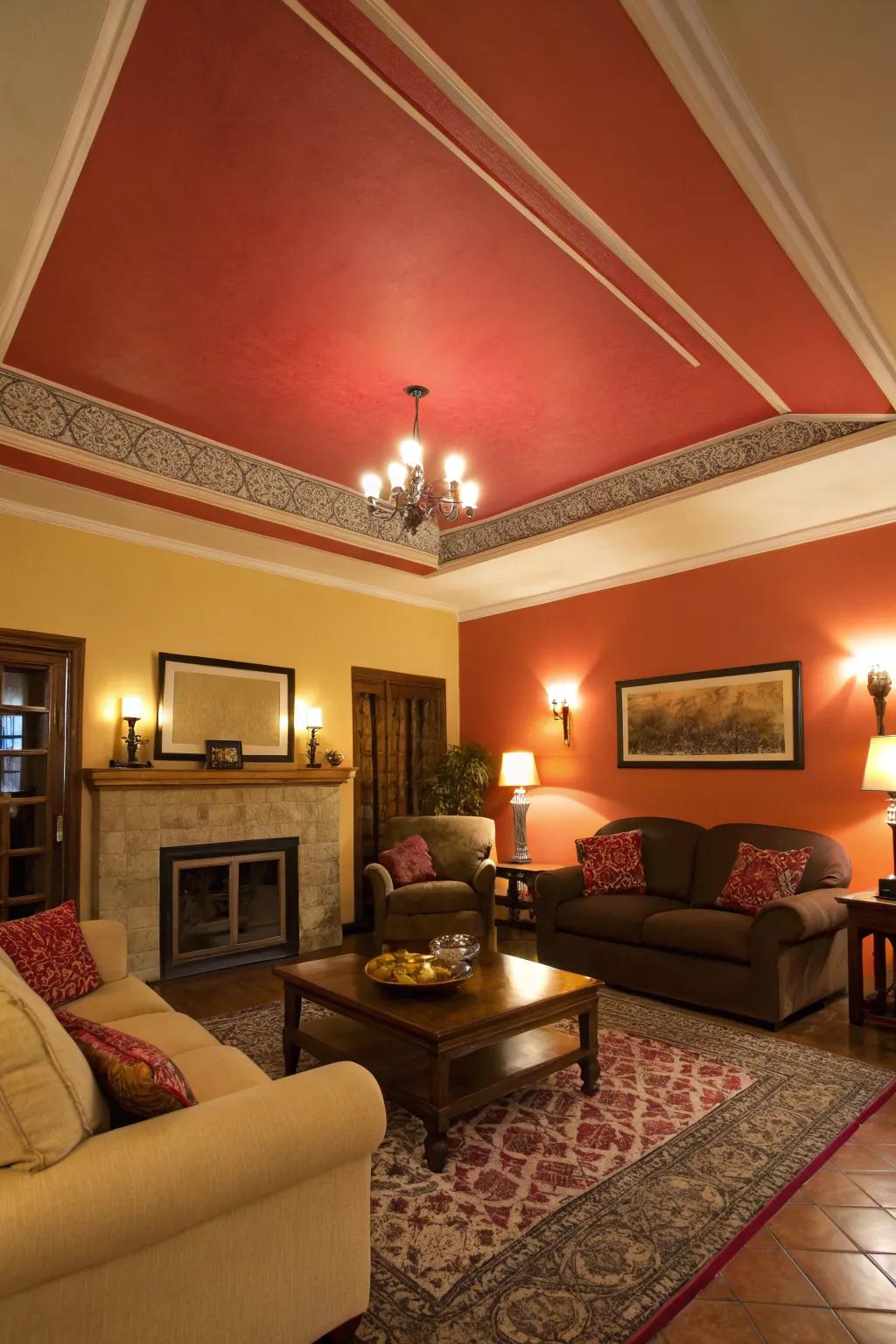 Painted ceilings add an unexpected element of style.