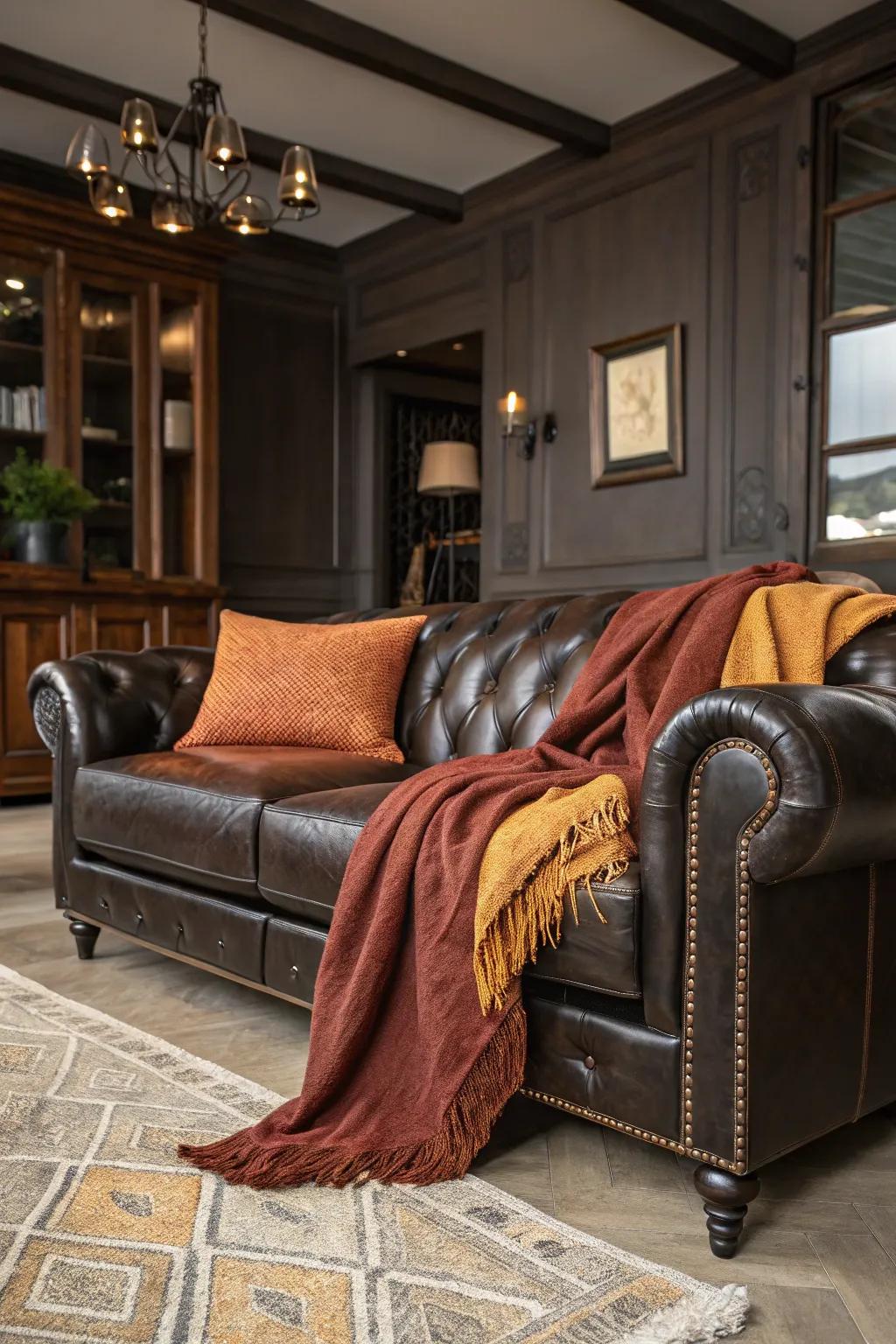Cozy wraps contribute warmth and comfort to your seating arrangement.