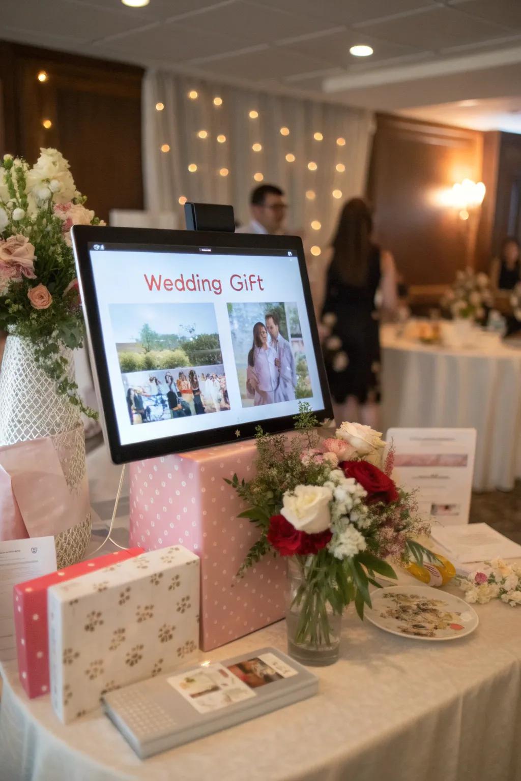 A digital sign adds a personal and modern twist.