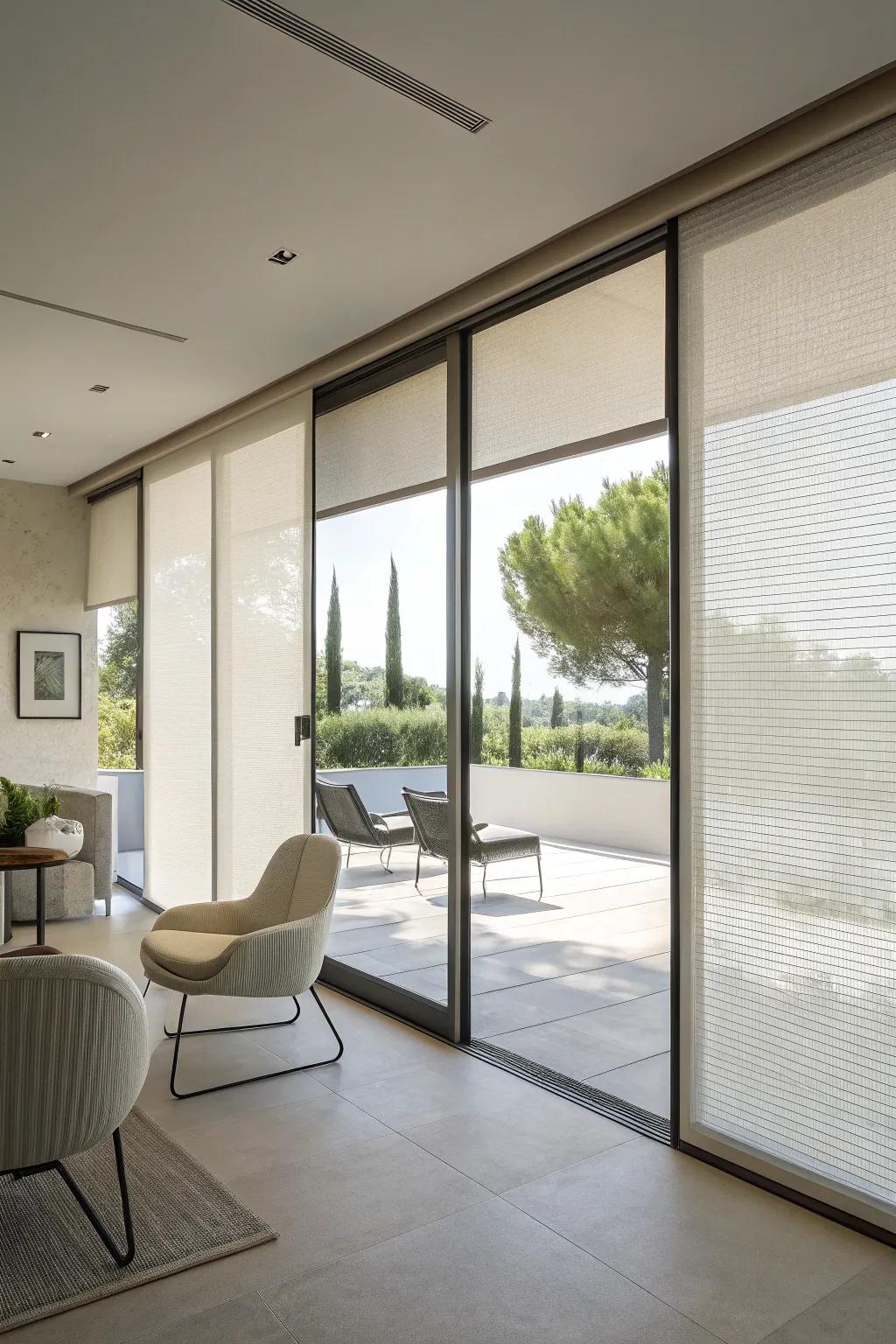 Minimalistic shades that offer a clean and modern aesthetic