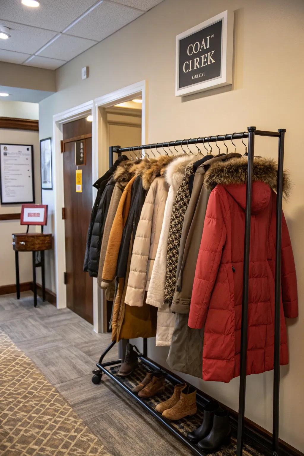 Harmonize style and utility with a garment rack.