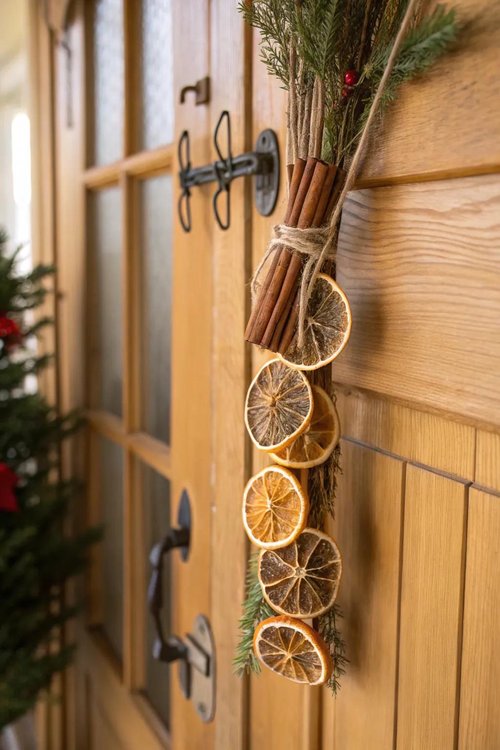 Dried citrus adds a fragrant and unique element.