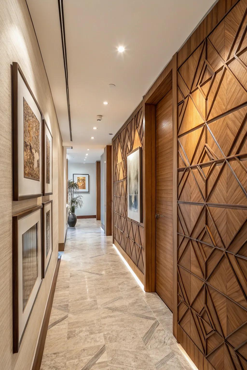 Symmetrical structures elevate your walls into captivating works of art.