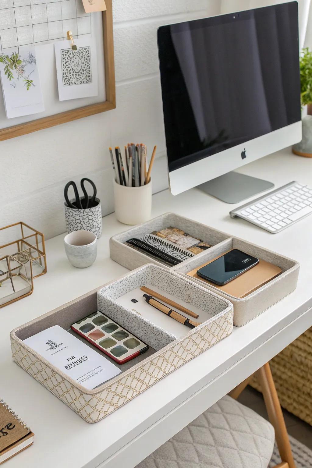 Having a desk that's organized is the foundation of getting things done.