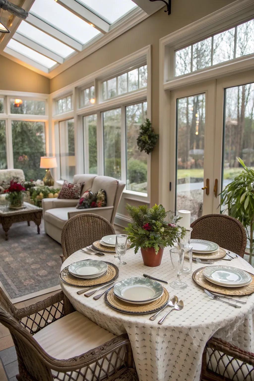 Establish an inviting dining and entertainment space.