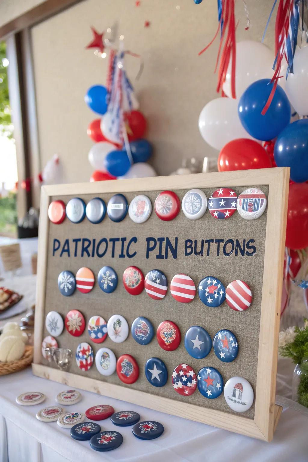 Patriotic emblems for a fun accessory