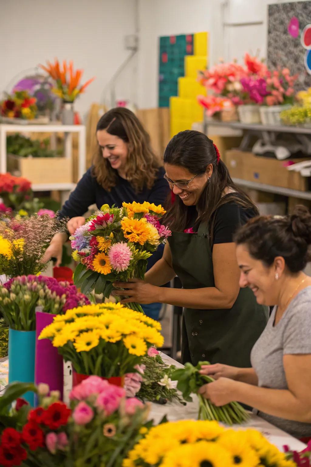 Create beautiful bouquets in a fun floral arrangement class.