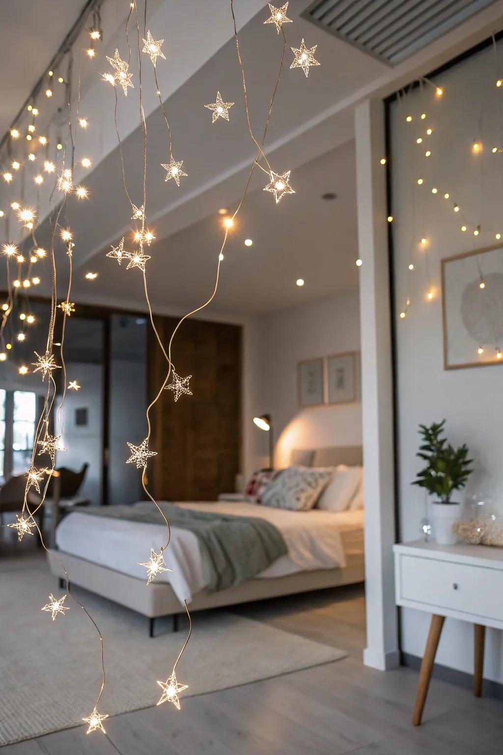 Weave enchantment with levitating twinkle lights.