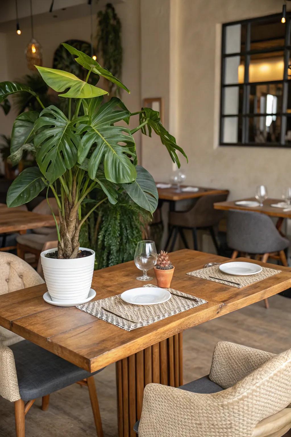Natural accents establish a warm, inviting space.
