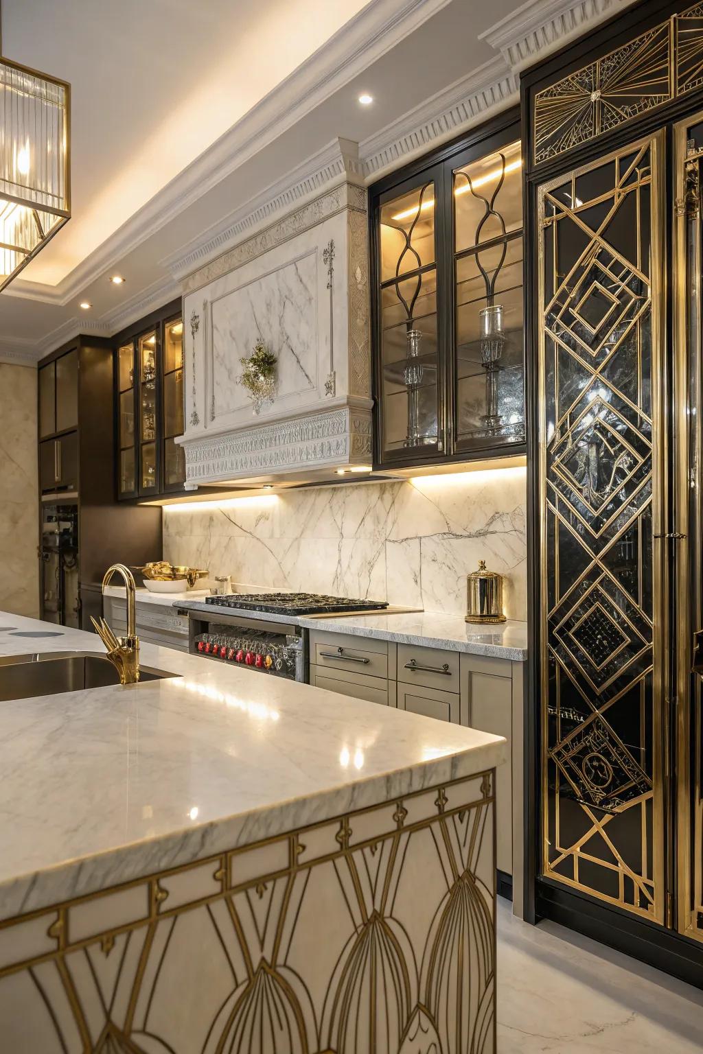 Marble exteriors introducing timeless elegance to the space.