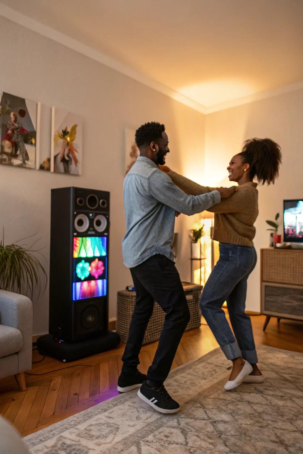 Turn up the volume and dance the evening away at home.